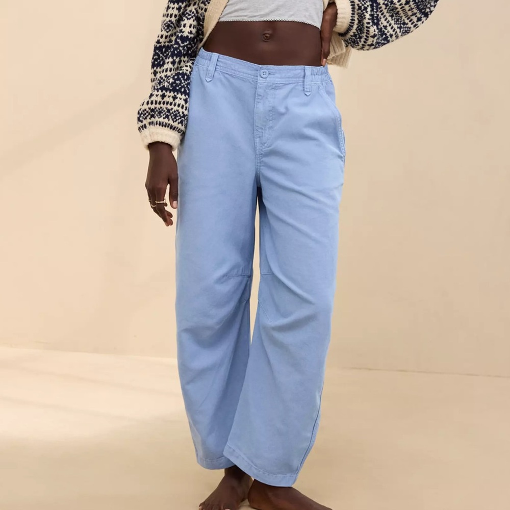 aerie Light Blue Wide Leg Pants